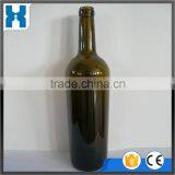 750ML WHOLESALE FLINT GLASS RED WINE BOTTLE WITH CORK