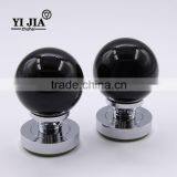 2 3/8 Inch Black Smooth Globe Shape Zinc Base Crystal Pulls for Shower Door
