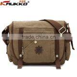 Concise Messenger Bag Laptop Messenger Bag Men Canvas Sling Bag Crossbody Satchel Bag thumbnail-1