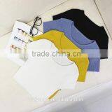 Wholesales Women Blank Summer Short Slim Fit Tops Round Neck thumbnail-1