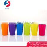 6 Pcs/ Lot Rainbow Color Small Reusable Plastic Drinking Cup Set With Lid