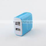 Portable 2 USB Ports Mobile Phone Travel Charger With US / EU Plug thumbnail-4