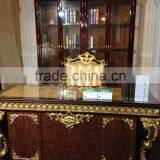 BISINI Baroque Collection Luxury Antique Working Desk and 4-Door Bookcase (BF01-02057) thumbnail-1