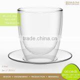 Unique Design Promotion Borocilicate Glass Drinking Cup And Saucer thumbnail-5