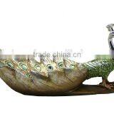 Polyresin Handpainted Resin Beacutiful Statue Peacock thumbnail-5