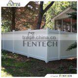 Fentech White Flat-Top Privacy Yard House Vinyl Fencing Plastic Garden Fence With England Fence Post Cap