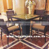 Pictures of Marble Top Fiber Dinning Set thumbnail-1