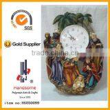 Resin Sculpture Baptsim Souvenir Religous Clock for Home Deco thumbnail-1