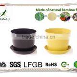 OEM Available No Pollution Antique Bamboo Fiber Flower Pots thumbnail-6