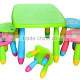 Carton Style Colorful Plastic Kids Table and Chair Set thumbnail-1
