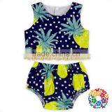 Girls Summer Baby Boutique Floral Outfits Tassel Tank Top And Diaper Cover Bloomer Fashion Clothing thumbnail-3