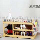 Solid Wood With Pads Two Layers of Stool in Shoes thumbnail-2