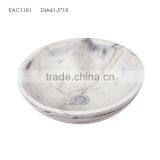 White Marble Like Textured Round Concret Hand Basin thumbnail-1