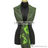 Authentic Silk Scarf, Handmade 100% in Vietnam, Various Color and Pattern thumbnail-3