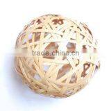 Eco Friendly 100 % Natural Handwoven Bamboo Rattan and Seagrass Decorative Ball thumbnail-2