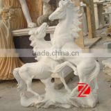outdoor stone horse statues in pair