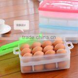 Wholesale Pastic Egg Storage Boxes With Lid Double Eggs Preservation Box thumbnail-1