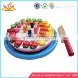 Wholesale Pretend Wooden Cutting Cake Toy Play Fun Beautiful Kids Wooden Cutting Cake Toy W10B068 thumbnail-1