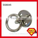 SS8045 Marine Deck Hardware Stainless Steel 304 Round Eye Plate With Ring With Machine Screw Sink Holes Ring Plate thumbnail-4