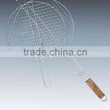 536-7 Plating BBQ Net With Wooden Handle thumbnail-1