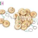 Cheap Flower Sharped Wooden Key Chains thumbnail-1
