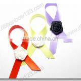 Awareness Satin Ribbon Bow Ribbon Rose Flower thumbnail-1