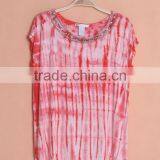Tie Dye T-shirt for Women, Tie Dye Blouse With Metal Decoration thumbnail-3