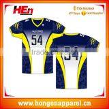 Hongen Apparel Youth American Football Pants Full Sublimation Blue & Yellow American Football Uniforms thumbnail-1