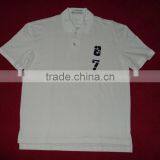 MENS SHORT SLEEVE WHITE PIQUE POLO SHIRT. BLANK POLO T-SHIRTS thumbnail-1