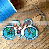 Custom High Quality Embroidered Green Bike Patch for Clothes Embroidery Patch Made in China Choose Size/color thumbnail-3