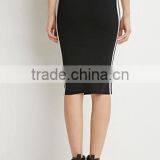 Ms 100% Cotton Stripe Pencil Bust Skirt in Baseball thumbnail-4