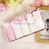 Hot Sell 5 Gift Boxed Cotton Low Waist Girls Briefs Lady Cute Cotton Lace Underwear Panties thumbnail-4