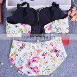 Floral Print Sexy Fancy Bra Panty Set Ladies Underwear Sexy Bra and Panty New Design Women Set Bra Underwear thumbnail-2