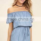 Guangzhou Supplier Fashion Romper Women Summer Sexy Denim Jumpsuits Women 2017 thumbnail-3