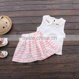 Wholesale Summer Cotton Printing Girls Shirt Dress Sleeveless thumbnail-1