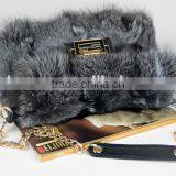 Genuine Leather and Fox Hair Fur Bag thumbnail-4