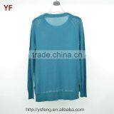 High Fashion Front Short Back Long Knitted Pullover Winter Sweater For Women thumbnail-2