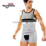 Yegshu Grey Stringer Tank Top Wholesale thumbnail-1