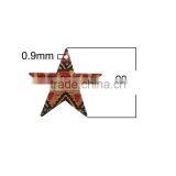 Copper Enamel Painting Charms Pentagram Star Gold Plated Multicolor thumbnail-2