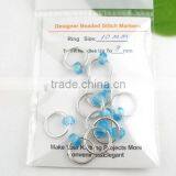 Wholesale Blue Lampwork Glass Knitting Stitch Markers thumbnail-3