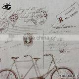 Wholesale Linen Fabric Bicycle Pattern Fabric for Household thumbnail-4