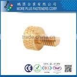 Made in Taiwan Brass M4 Knurled Head Diamond Thumb Screw thumbnail-4