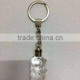 New Arrival Crystal Singapore Merlion Model With LED Keychain For Souvenirs Gifts KJJ-03