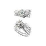 2012 Hot Selling Gold Diamond Engagement and Wedding Ring Sets With Brass Mounting thumbnail-1