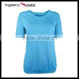 T092-1589B 95% Polyester 7%Elastane Sport Training T Shirt Blank Quick Dry T Shirts Athletic thumbnail-1