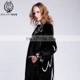 Luxury Mink Fur Overcoat Ladies Fur Dress Fly Wing Pattern Mink Fur Coat thumbnail-5