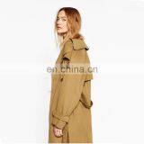 Wholesale Fashion Oversized Camel Color Ladies Maxi Coats thumbnail-5