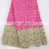 Latest Guipure Lace Fabric African Cord Lace Wedding Tulle Lace Fabric Withstones thumbnail-3