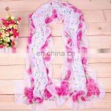 Wholesale Digital Print Chiffon Shawl Fashion Design Beach Chiffon Scarf thumbnail-2