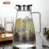 Clear Explosion-proof Pyrex Heat Insulated Glass Water Jug With Stainless Steel Lid thumbnail-3